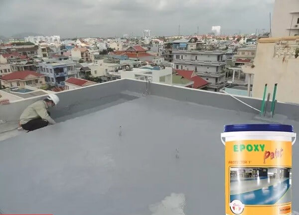 Chống thấm sàn mái sân thượng bằng sơn Epoxy